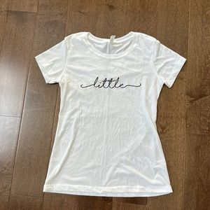 Women’s fit white tee shirt size medium